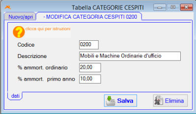 Categorie ammortamento cespiti