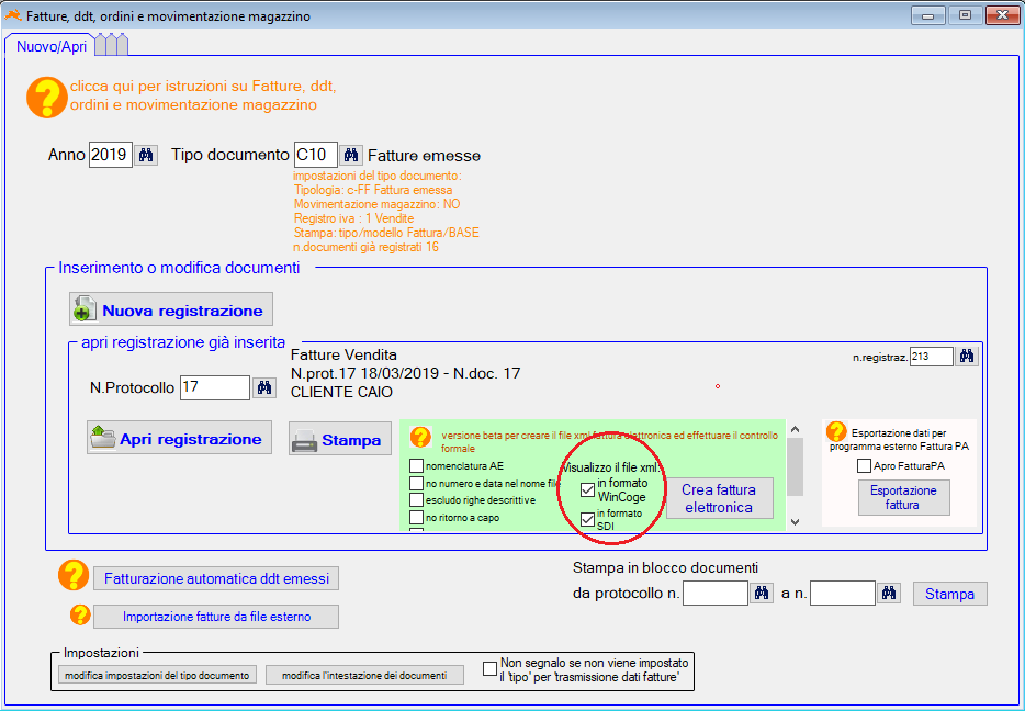 Arrotondamento WinCoge