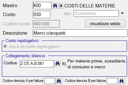 Esempio piano dei conti con software gestionali