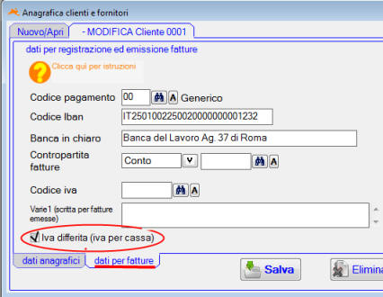 Registrare iva per cassa