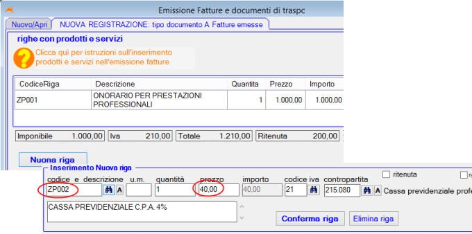 Registrare cassa previdenziale