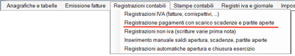 Registrazione partite aperte