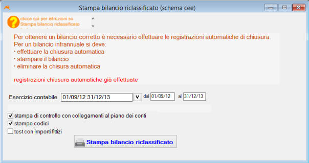 Esempio di bilancio CEE